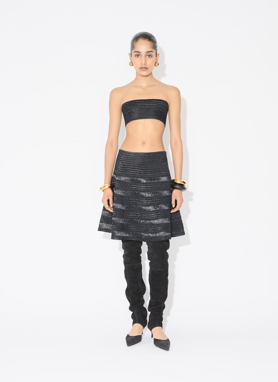 TOP KNITTED CORSET ALAÏA BLACK TOP KNITTED CORSET